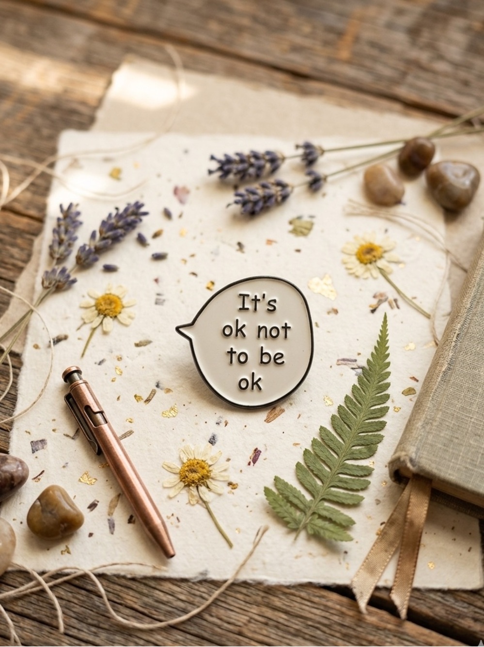 Enamel Pin - "It's ok not to be ok" Speech Bubble